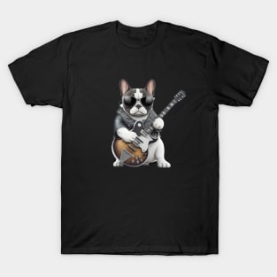 French Bulldog Playing Guitar T-Shirt